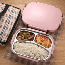 Stainless Steel Lunch Box with 3/4 Compartments